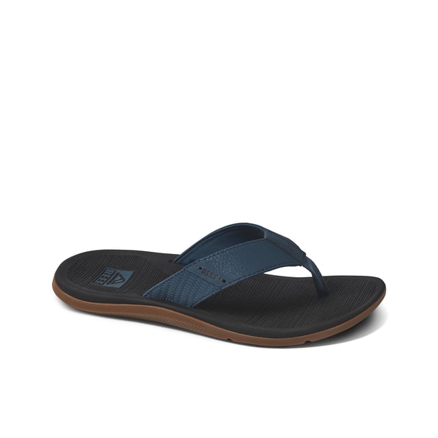 A favorite REEF sandal, the Santa Ana makes you feel good just saying its name. And it looks even better - not the palm frond-inspired side wall. Right? But most of all, slip into it and feel the cushiony softness with high arch support, a padded vegan leather strap, and bamboo-inspired texture under foot for a no-slip grip. You get all the feels with this water-friendly Santa Ana.