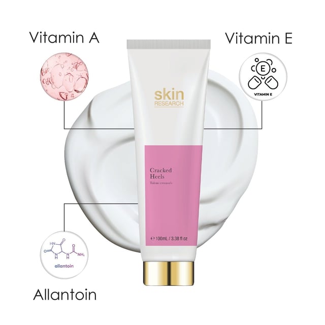 - Professional-grade formula for regenerative and moisturizing benefits
- Enriched with hydro-regulating and moisturizing ingredients, as well as vitamins A and E
- Targets dry and cracked areas, perfect for individuals aged 40+ with maturing skin

Skin Research Cracked Heals Cream is a hero product in the Salon Treatments Collection. This professional-grade formula offers regenerative benefits, moisturizes and soothes skin, and restores the natural moisture balance. It is enriched with hydro-regulating and moisturizing ingredients, as well as vitamins A and E, to provide super soft and beautiful skin. Perfect for individuals aged 40+ with maturing skin, this cream is a must-have for targeting dry and cracked areas.