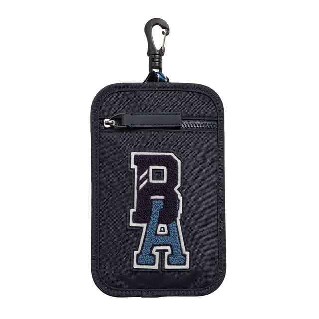 Men's BOSS x Russell Athletic Neck Pouch. A compact neck pouch with a detachable strap, by BOSS. Crafted in structured nylon made from 100% recycled fibers, this neck pouch is detailed with an exclusive logo. A branded hangtag with leather trims completes this accessory. The BOSS x Russell Athletic capsule unites signature style and expert craftsmanship with the aesthetic of an American sportswear icon, creating bold new designs for the next generation. Ref: 50465333410.