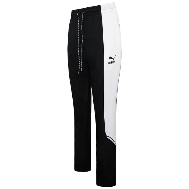 Puma Logo Mens Black White Track Pants