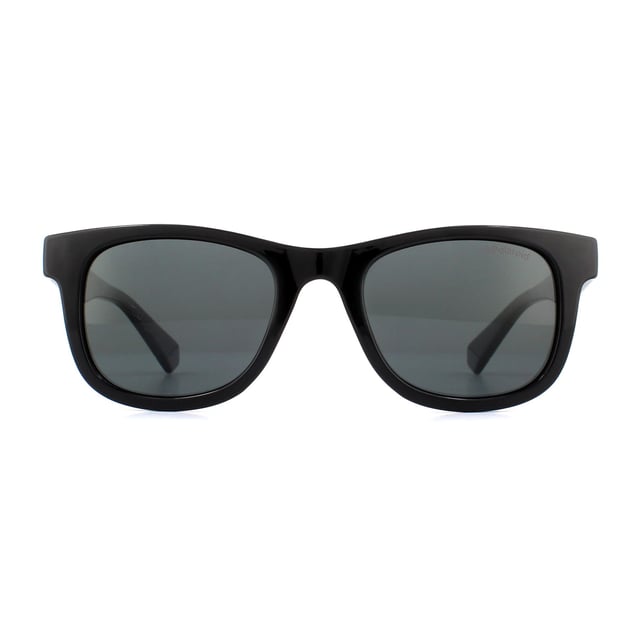 Polaroid Kids Sunglasses 8009/N/NEW 807 M9 Black Grey Polarized are a cool wayfarer style for kids with bright colours from Polaroid. The Polarized lenses will help protect a young person's eyes from glare which is even more important in developing young eyes.