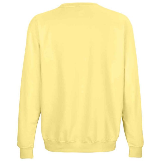 Material: 80% Cotton, 20% Recycled Polyester. Fabric: Brushed Back Fleece. 280gsm. Design: Plain. Drop Shoulder, Taped Neck, Tearaway Label. Hem: Ribbed. Neckline: Crew Neck, Ribbed. Sleeve-Type: Long-Sleeved. Cuff: Ribbed. Fastening: Pull Over. Conforms to Safety Standard: REACH. Sustainability: Amfori, BSCI, Fair Wear Approved, Made from Recycled Materials, OEKOTEX, PETA-Approved Vegan.