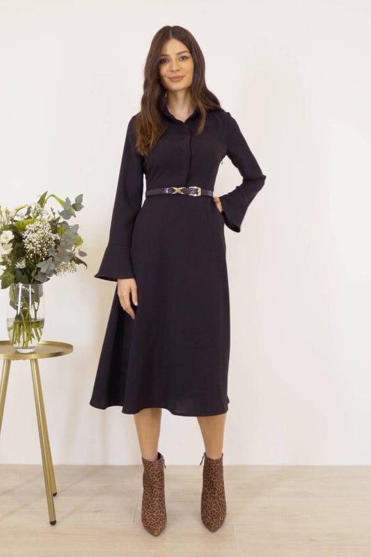 DANNI FLORAL FIT AND FLARE SHIRT SHORT DRESS main image 1