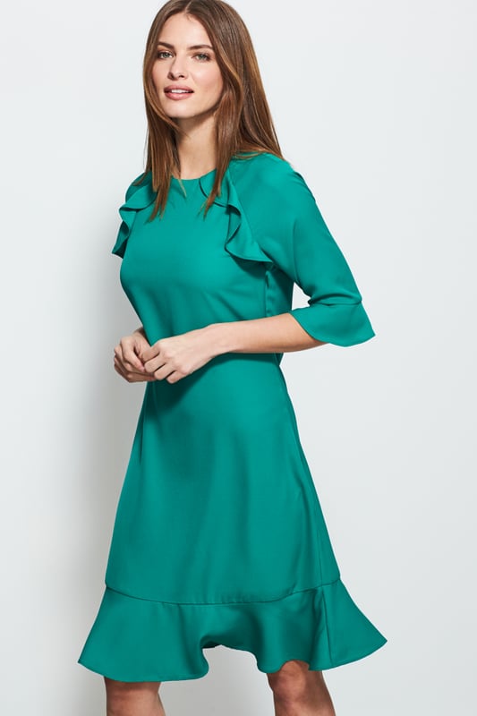 green emerald velvet dress Chic Sweetheart Snake Print Shift Dress in Hunter Green Curves
