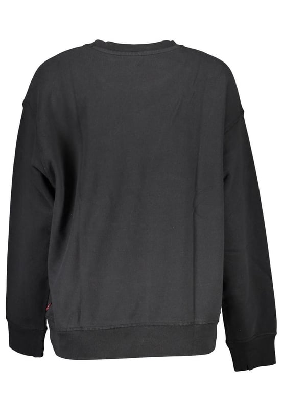 Black cotton sweater
  Long-sleeved sweatshirt
  Round neck
  Stylish print with logo
  Designed for women
Material: 100% Cotton