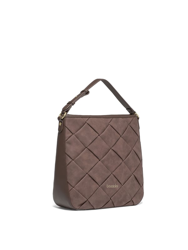 Bolso bandolera para mujer. El cierre es con cremallera. Los bolsillos internos son uno con cremallera y otro abierto. Los bolsillos externos están ausentes. La bandolera es de ecopiel. El mango es de ecopiel. Hay un compartimento interno. El material exterior es 100% Poliuretano. Internamente es 100% Poliéster. Medidas: 30x32x12 cm. Producto de moda