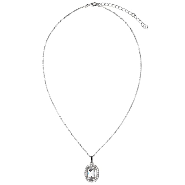 Collar Fabia EXCLUSIVE EDITION con cristales de Swarovski transparentes plateado• colección: Fabia• material: cristales de Swarovski, metal rodiado plateado• dimensiones: 28x16 mm• color: transparentes• longitud del collar: 42 cm• tipo de cierre: mosqueton