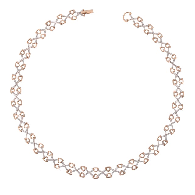 This dazzling Necklace for Women from Orphelia  is the perfect gift to spoil yourself or a loved one. The Necklace is made out of 925 Sterling Silver, colored Silver/Rose at Length: 43 cm weighing in at 30.1 grams. The Orphelia Women's 925 Sterling Silver Necklace - Silver/Rose ZK-7212 is delivered in a stunning gift box and carries a two year warranty.