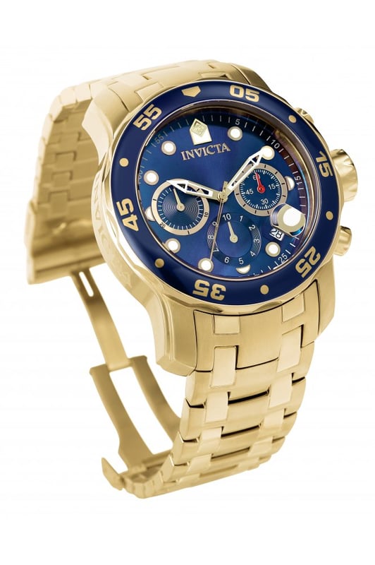 De Invicta 0073 heeft een roestvrijstalen kast van 48 millimeter met een blauwe wijzerplaat. Dit model wordt aangedreven door een nauwkeurige quartz beweging. 20 bar waterdrukbestendig. Dit model maakt deel uit van de Invicta Pro Diver - SCUBA collectie.

Inclusief 2 jaar garantie van Invicta.