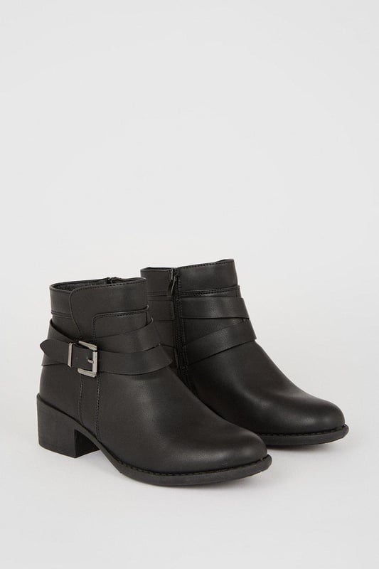 Discover your favourite new pair in our collection of women's boots. Think heeled boots, knee highs, western, biker, hiker, Chelsea boots and ankle boots in a range of materials and colours. If you've got the plans, we've got the boots.Good for the Sole footwear is a brand that understands that there's no need to compromise on comfort when it comes to style. This range is sure to have something to suit your style, with products ranging from flat sandals to boots. Style: Good For The Sole: Marsha Comfort Ankle Boots.  Ideal for: Casual.  Fit: Regular.  Design: Buckle.  Heel height: Under 6cm/3".