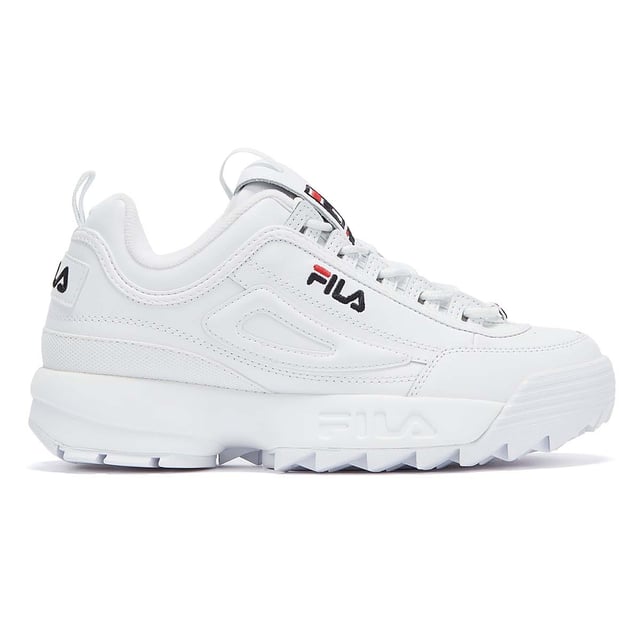 Mens Womens Fila Disruptor II Premium Trainers White