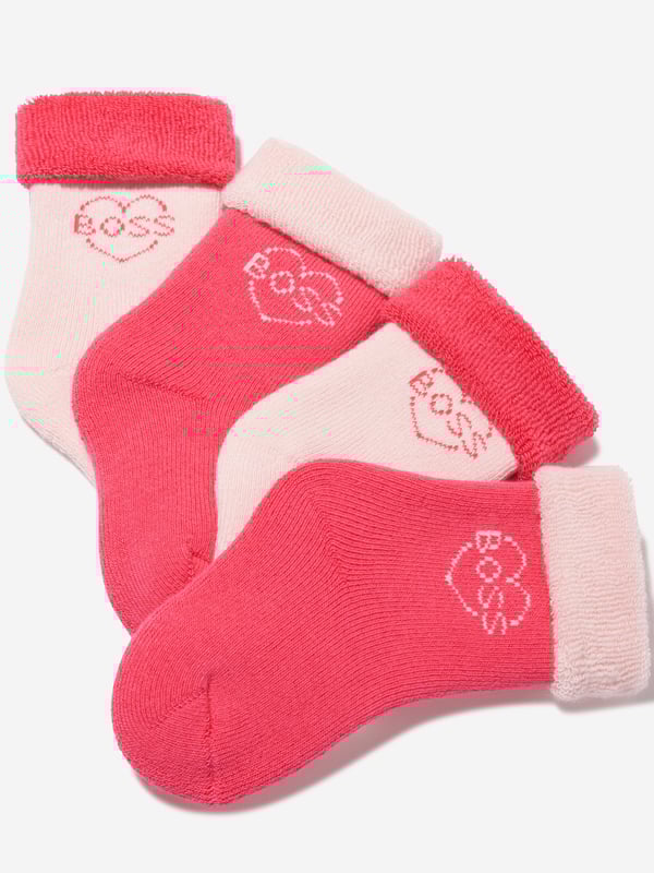 Presenting the exquisite Baby Girls 2 Pack Socks Set in Pink from Boss. Designed exclusively for your little girl, these socks boast flair and comfort. The key characteristics include: ‚Ä¢ Unique Design: The socks feature a stylish print in pink, adding a touch of playfulness and fashion-forward detail to your Baby_Girls ensemble.‚Ä¢ Comfortable Wear: Crafted from superior quality materials, these socks ensure the ultimate comfort for your little princess, fostering her daily escapades.‚Ä¢ Wardrobe Essential: This Baby Girls 2 Pack Socks Set in Pink from Boss is an essential addition to your little girl's wardrobe. Order today and elevate your Baby_Girls style quotient!