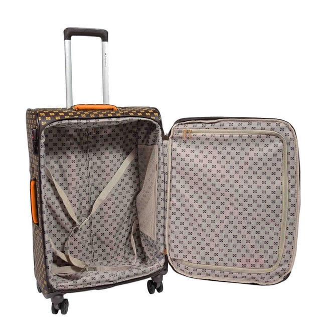 Elevate your travel experience with this Strong Soft Shell Durable Cabin Suitcases. This comprehensive collection includes a cabin suitcase, two check-in suitcases, delivering unparalleled convenience and style for your journeys.

Design Features:

Cabin suitcase designed to comply with airline regulations.
Check-in suitcases offer generous storage space, expandable by 5 cm for added flexibility.
Waterproof and durable PVC material for longevity and weather resistance.
360 rotating double wheels ensure effortless maneuverability.
TSA code lock guarantees security and peace of mind.
Crafted to withstand the test of time, this set embodies durability and elegance.
Seamlessly glide through airports and streets with the 360 rotating double wheels.
From the convenience of expandable storage to the assurance of the TSA lock, every detail is designed to enhance your travel experience. Travel smart, travel stylishly with Infinity.

MEASUREMNTS:

Cabin Suitcase: H: 55 (with wheels) / H: 48 (without wheels) x L: 37 x W: 21 cm, 2.7kg
Medium Suitcase: H: 68 (with wheels) / H: 61 (without wheels) x L: 44 x W: 29/34 cm, 3.8kg
Large Suitcase: H: 79 (with wheels) / H: 72 (without wheels) x L: 49 x W: 32/37 cm, 4.5kg.  - NOTE : Please select preferred size. Sizes sold individually, not in sets.