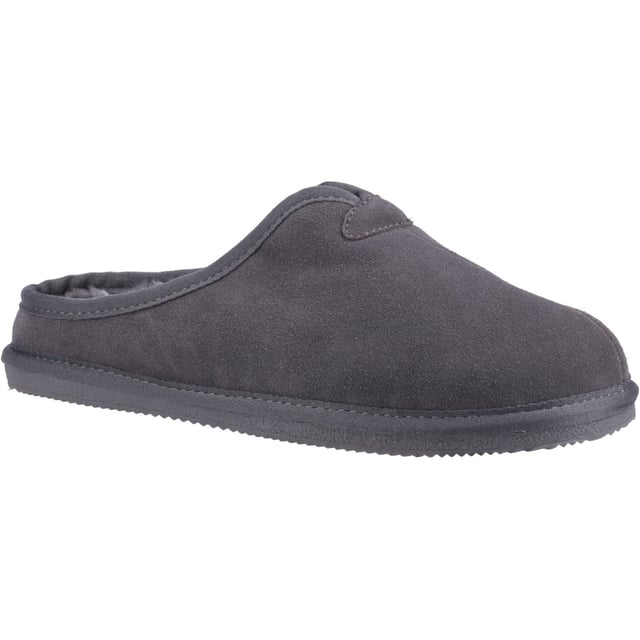 Hush Puppies Conrad Suede Men's Grey Slippers An easy on mule style suede slipper, with a cosy warm faux fur lining, the conrad has a memory foam insole to keep you comfy on those chilly evenings