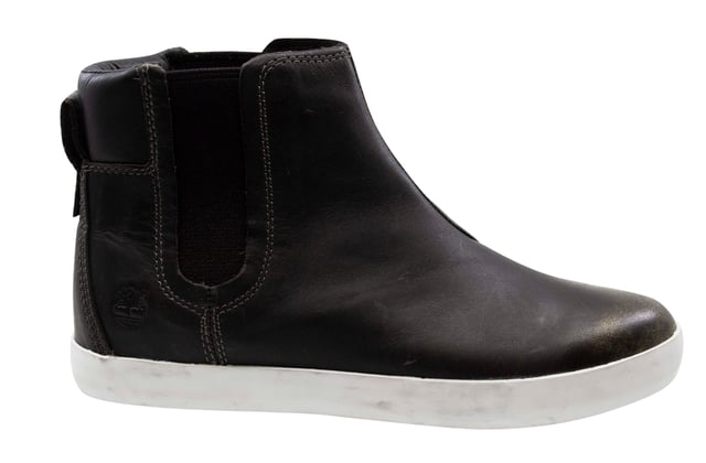 Timberland Glastenbury Chelsea Black Leather Slip On Womens Ankle