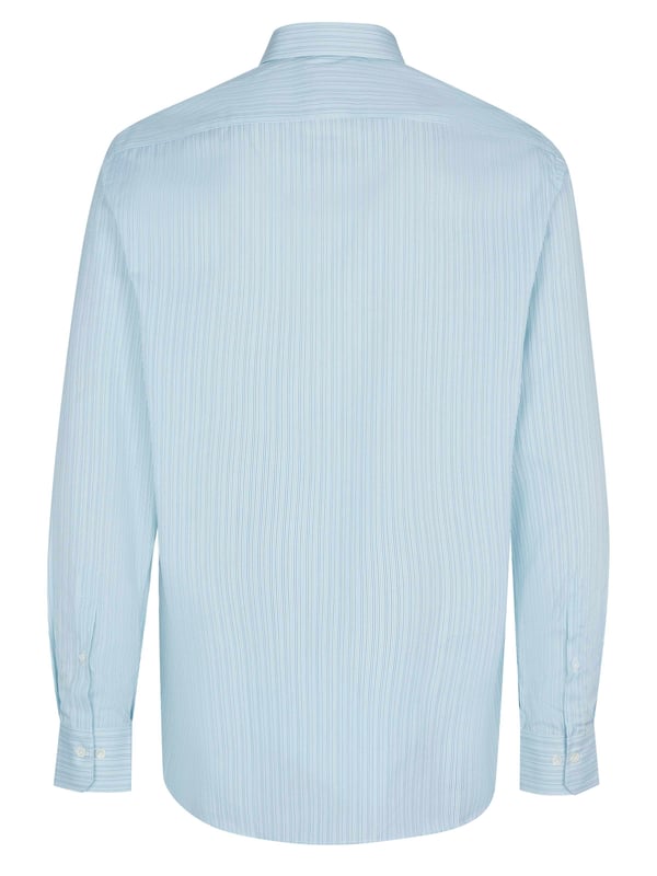 100% algodón; camiseta de Pal Zileri;  Modelo: M370G31----30732 15;  Mano de obra de alta calidad;  100% algodón suave;  cuello Kent clásico;  Tapeta con 7 botones;  puños deportivos;  Detalles del logotipo de Pal Zileri