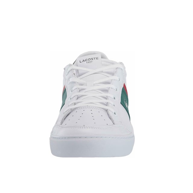 Lacoste Courtline 120 2 Entrena de cuero suave de cuero blanco Lace-up 39CMA0048 082