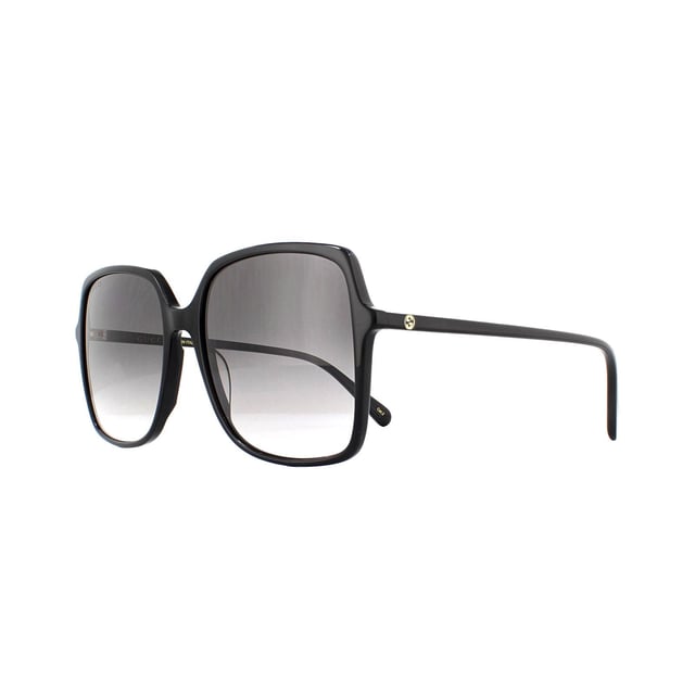 Gucci Square Womens Black Grey Gradient Sunglasses
