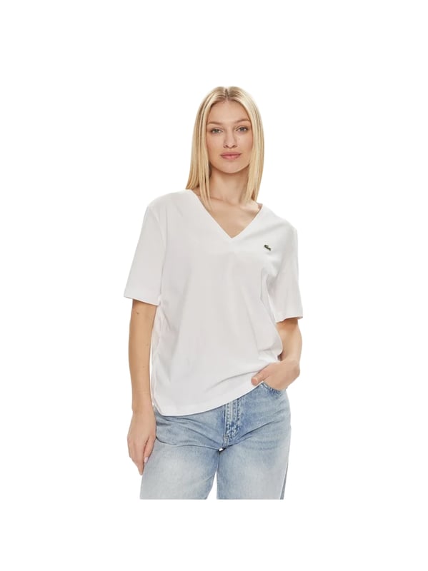 Lacoste t shirt damen weiss clearance