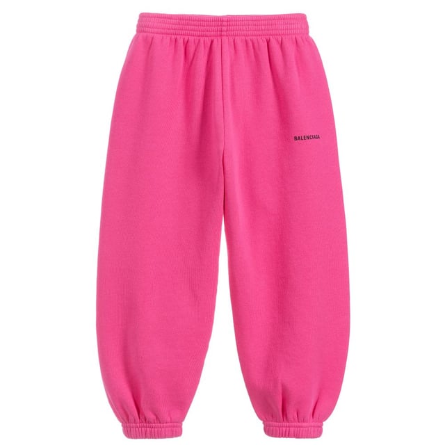 Balenciaga Kids Jogging Pants in Bubble Gum Black