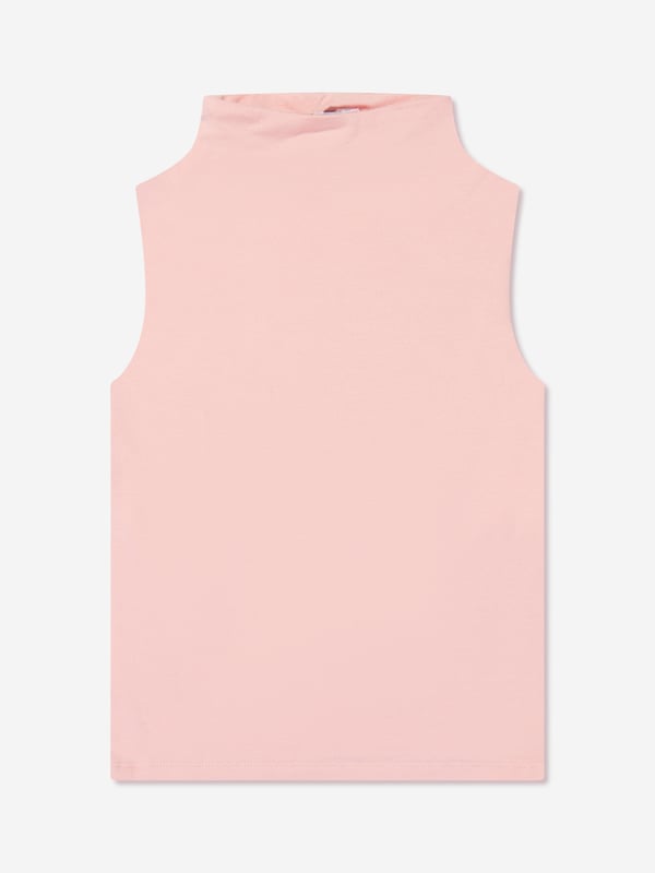 Dream big and feel fab with this girls pink sleeveless knit top from AY by Ayla. The stylish and dramatic piece offers a chic comfort in casual form. Soft and stretchy for free and easy movement, the piece is paired with the label's woven skirt or combats for a cool coordinated look. Sleeveless Design High Neck