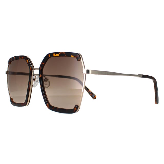 Guess Rimless Womens Dark Havana Brown Gradient GF0418  Sunglasses are a stylish rimless silhouette that radiates confidence and style, perfect for making a bold fashion statement. Meticulously crafted with a lightweight yet durable frame, these sunglasses prioritize both comfort and enduring style, while the iconic Guess logo discreetly embellishes the temples, embodying superior craftsmanship and refined taste. Not just a fashion accessory, these sunglasses offer top-tier eye protection with high-quality lenses ensuring superb UV protection, delivering clarity and reducing glare.