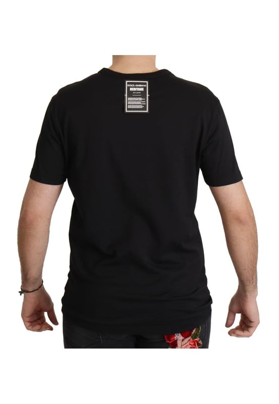 Dolce & Gabbana Men's Black DG Baroque Cotton Crewneck T-shirt