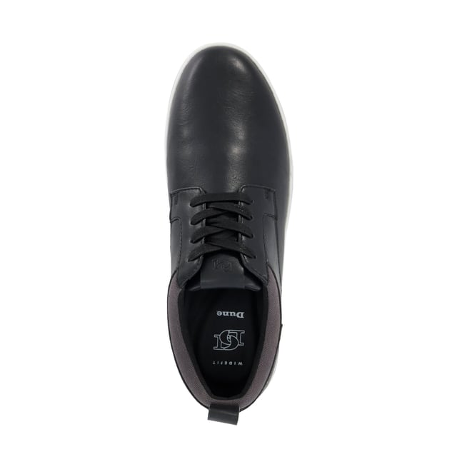 Dune Mens Wf Travels - Wide Fit Leather Lace-Up Trainer Upgrade your casual footwear collection with Travels, a trainer that stands out from the rest. Crafted from high-quality leather and designed in a wide fit style, this versatile pair combines durability with a sleek, refined look. With a classic lace-up fastening and cushioned heel, Travels provides all-day comfort and support.