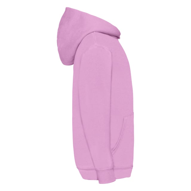 Single jersey back neck tape for comfort.  Double fabric hood without drawcord, in line with European Childrenswear legislation.  Front pouch pocket.  Waist and cuff rib in cotton/elastane for shape retention.  Also available in mens sizes code 62208 and in ladies sizes code 62038. Weight: 280g/m². Fabric: 80% cotton Belcoro® Yarn 20% polyester.