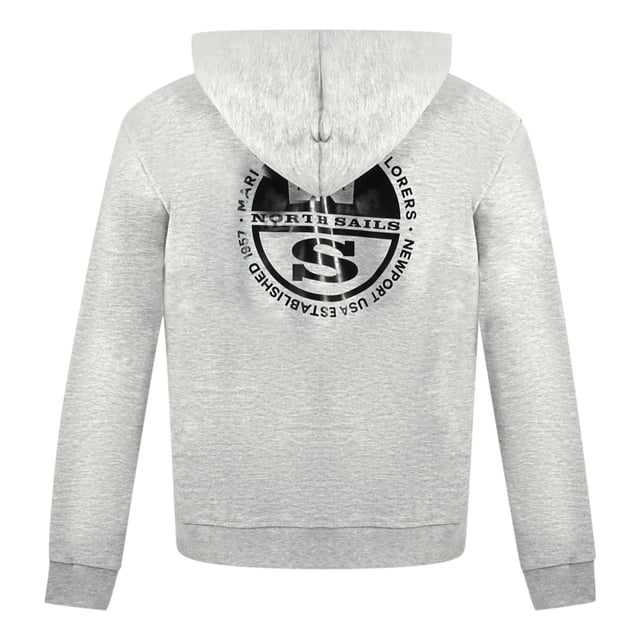North Sails Logo Grey Zip Hoodie
