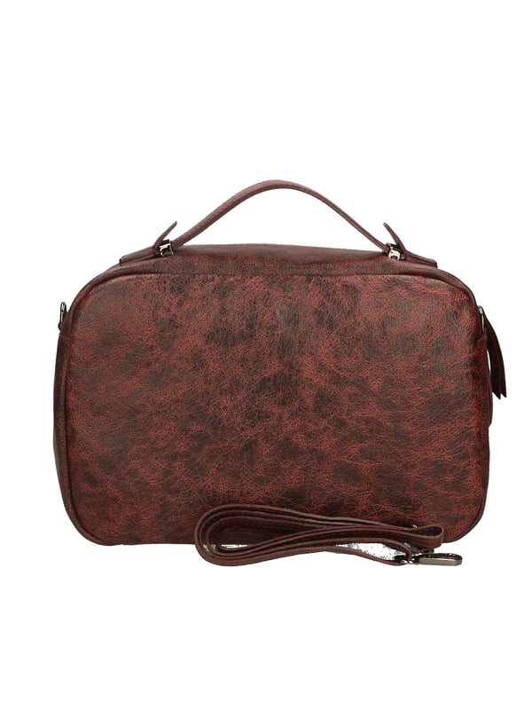 Unisex-Handtasche aus echtem Leder mit gealtertem Effekt, verstellbarer, abnehmbarer Schultergurt. Innen gefüttert, 1 Reißverschlusstasche. Italienisches Handwerksprodukt. Hergestellt in Italien.