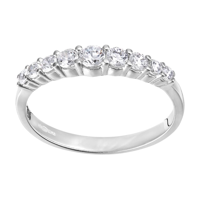 9K (375) White Gold: 1.6gr; # Cubic Zirconia: 0.02ct