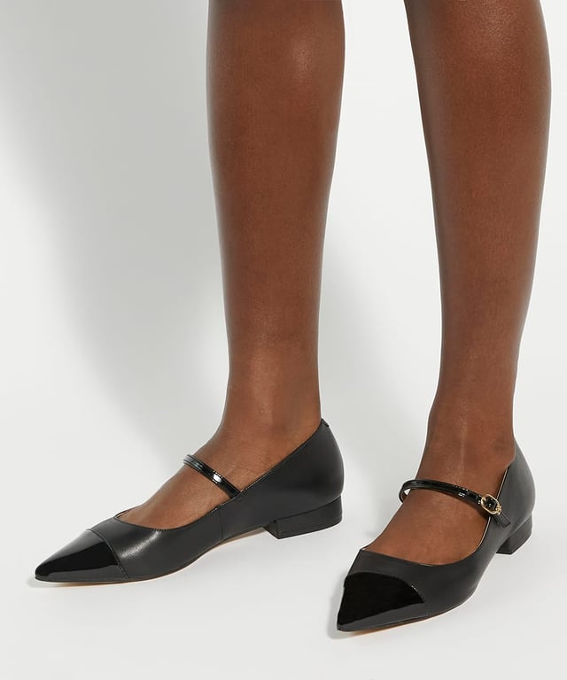 Our Hastie Mary Janes are a timeless style with a feminine twist. Boasting an elegant, pointed toe and an adjustable strap, these low-heel flats are sure to be the perfect fit. Pair them with your favourite dresses or tailored trousers for a chic, versatile look.