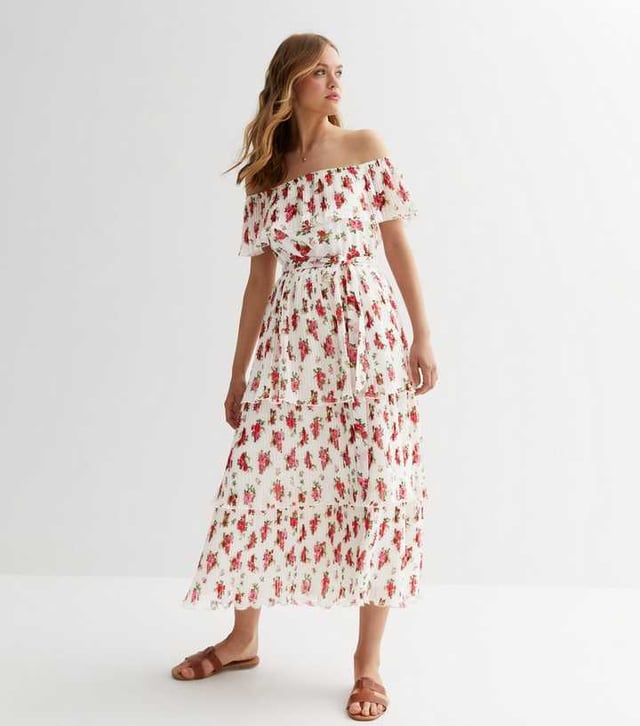Topshop pleat tiered midaxi dress online