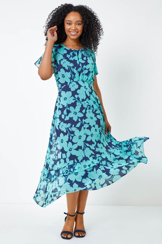 Petite frill hem sales dress