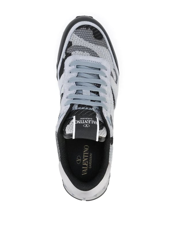 Rockstud camouflage trainers top