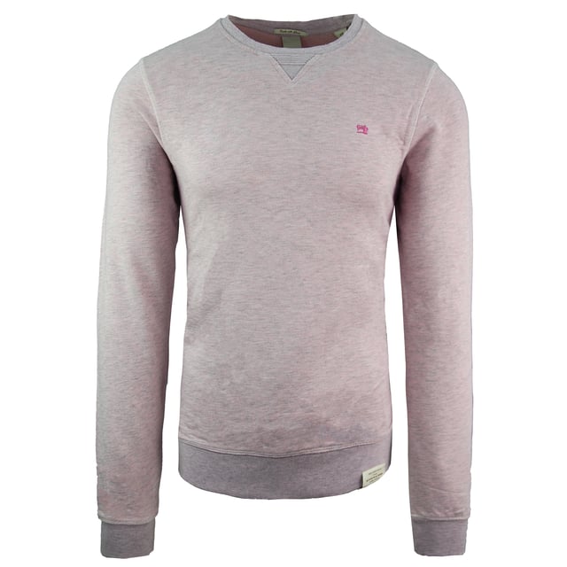 Scotch & Soda Sudadera de algodón con logotipo teñido en prenda rosa jersey para hombre 142567 1282