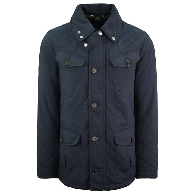 Hackett London Fenton Jacket Zip Up Mens Navy Coat HM402432 595