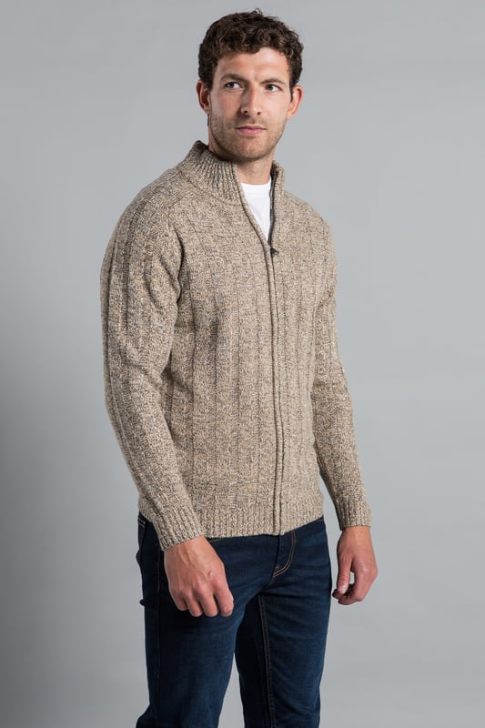 This cardigan from Kensington Eastside is the perfect style for keeping warm and on trend. This cardigan features ribbed elasticated details on the hem, cuffs, and on the funnel neck, which fastens to the top with a zipper. This cardigan is perfect for keeping you warm and comfortable.