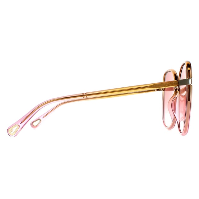 Las gafas de sol Chloe Square para mujer con degradado de amarillo a rosa cristal y rosa dorado Ch0031s Franky son un moderno estilo cuadrado elaborado en acetato ligero. El logotipo de Chloe luce en las patillas para garantizar la autenticidad de la marca.