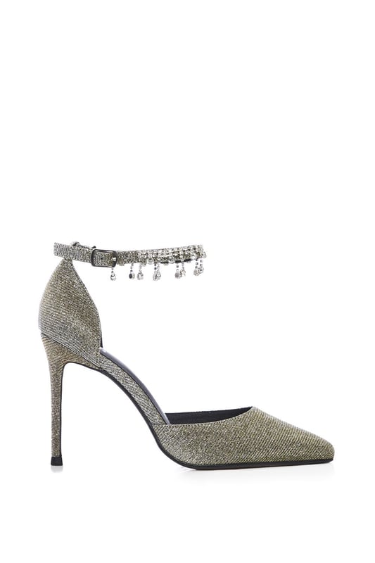 Pewter glitter heels discount