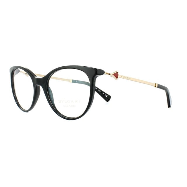Las gafas Bvlgari 4149kb 5195 tienen un marco en negro, oro y rojo, y están hechas de metal y plástico. Tienen una forma redonda y están diseñadas para mujeres.