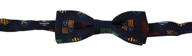 Dolce & Gabbana Gray Polka Dot Silk Adjustable Men Neck Papillon Bow Tie main image 1