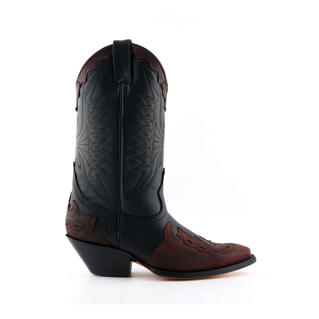 Featuring hand crafted premium leather on the upper and on the inner lining, this pair of boots offers a great amount of style and comfort. A high-quality detailed pattern is stitched on to the upper and burgundy accenting panels, as well as a small block heel that compliments the high boot design. This boot was manufactured with a Grinders proprietary sole unit, that has been heat bonded to the welt using the Goodyear method, which is known for increasing the strength of the boot and ensuring durability for years to come. The sole is also fitted with a unique air cushion that allows for added flexibility and which adds to the long-lasting qualities of this boot. • Leather upper • Goodyear Welted • Luxurious interior leather lining • Stacked leather heels • Leather Soles • Made in Mexico