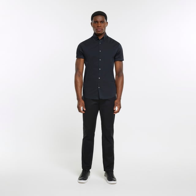 RI branding, Muscle fit, Collar neck, Short sleeve, Button fastening, Our model wears a UK M and is 185.5cm/6'1'' tall, 2 for £35 / "45 / $70 / 499 SEK, Cool Iron, Do Not Bleach, Do Not Dry Clean, Do Not Tumble Dry, Machine Wash 40oC Gentle
