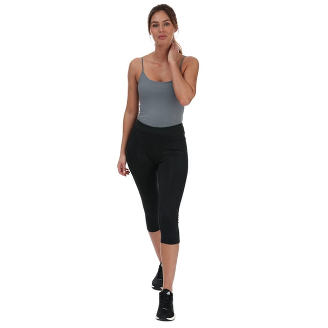 Women s Reebok Workout Ready Pant Program Capri Tights in Black