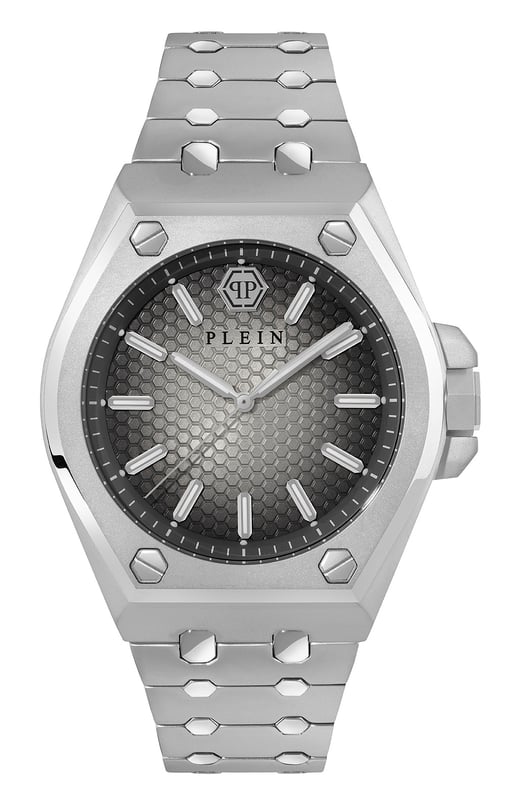 This Philipp Plein Plein Extreme Analogue Watch for Men is the perfect timepiece to wear or to gift. It's Silver 43 mm Round case combined with the comfortable Silver Stainless steel watch band will ensure you enjoy this stunning timepiece without any compromise. Operated by a high quality Quartz movement and water resistant to 5 bars, your watch will keep ticking.
