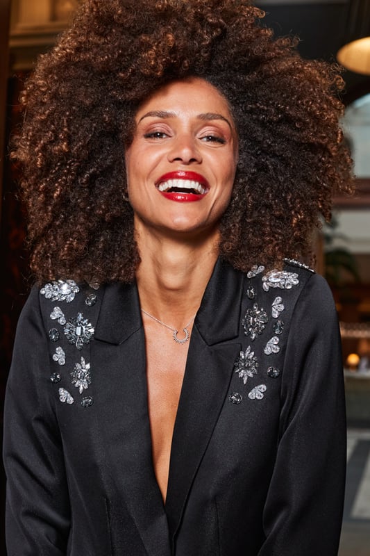 Up your blazer game
Stunning jewel embellishment makes it extra special
Cut-to-flatter fitted single-breasted style
Day or night, dressed up or down
Create a statement suit with tailored trousers
Elevate jeans and a nice top