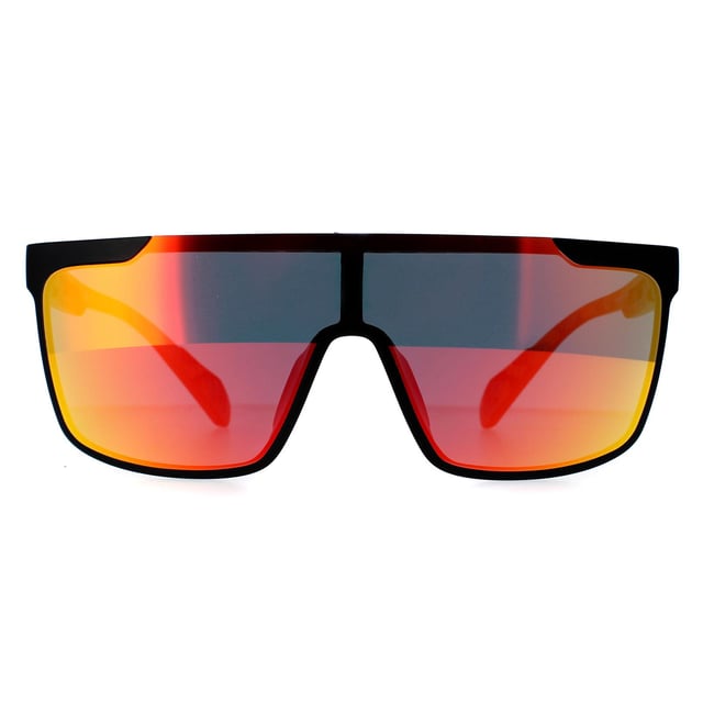Las gafas de sol Adidas SP0020 02G negro mate naranja camuflaje contraste rojo espejo tienen un diseño elegante y atrevido, con una montura ligera y el icónico logotipo de Adidas en las patillas. La montura está hecha de acetato duradero y ligero que ofrece comodidad y durabilidad.