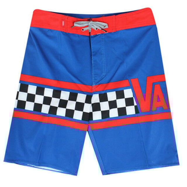 Vans Off The Wall OTW Blue Red Checkerboard Kids Casual Shorts V1L210Z R4D
